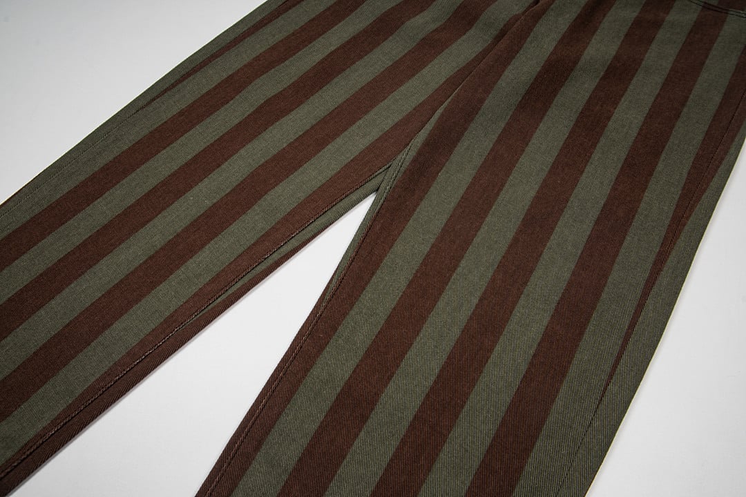 Stüssy Big Ol' Jeans Striped Brown Olive - 13