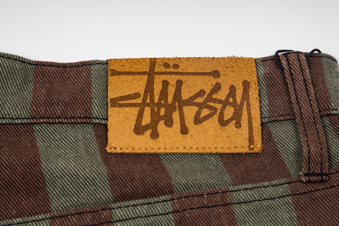 Stüssy Big Ol' Jeans Striped Brown Olive - 6