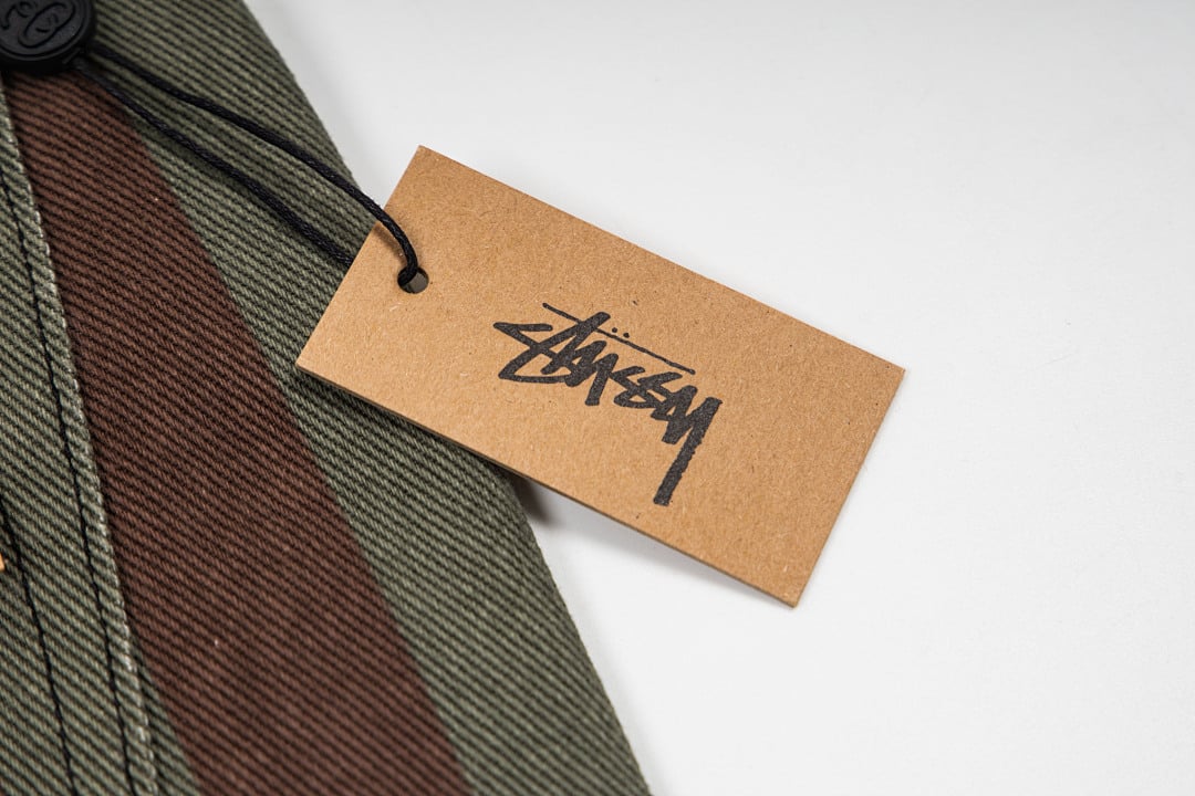 Stüssy Big Ol' Jeans Striped Brown Olive - 10