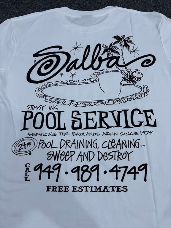 Stüssy Salba Pool Service Tee White - 6