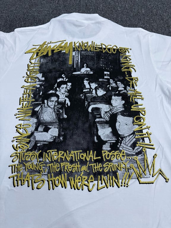 Stüssy Knowledge is King Graphic Tee White - 4