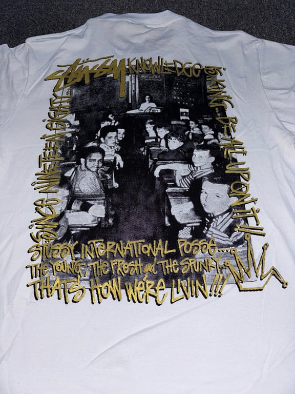 Stüssy Knowledge is King Graphic Tee White - 5