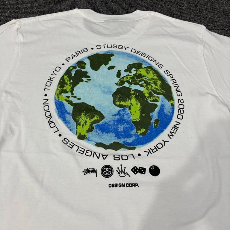 Stüssy World Tour Globe Graphic Tee - 3