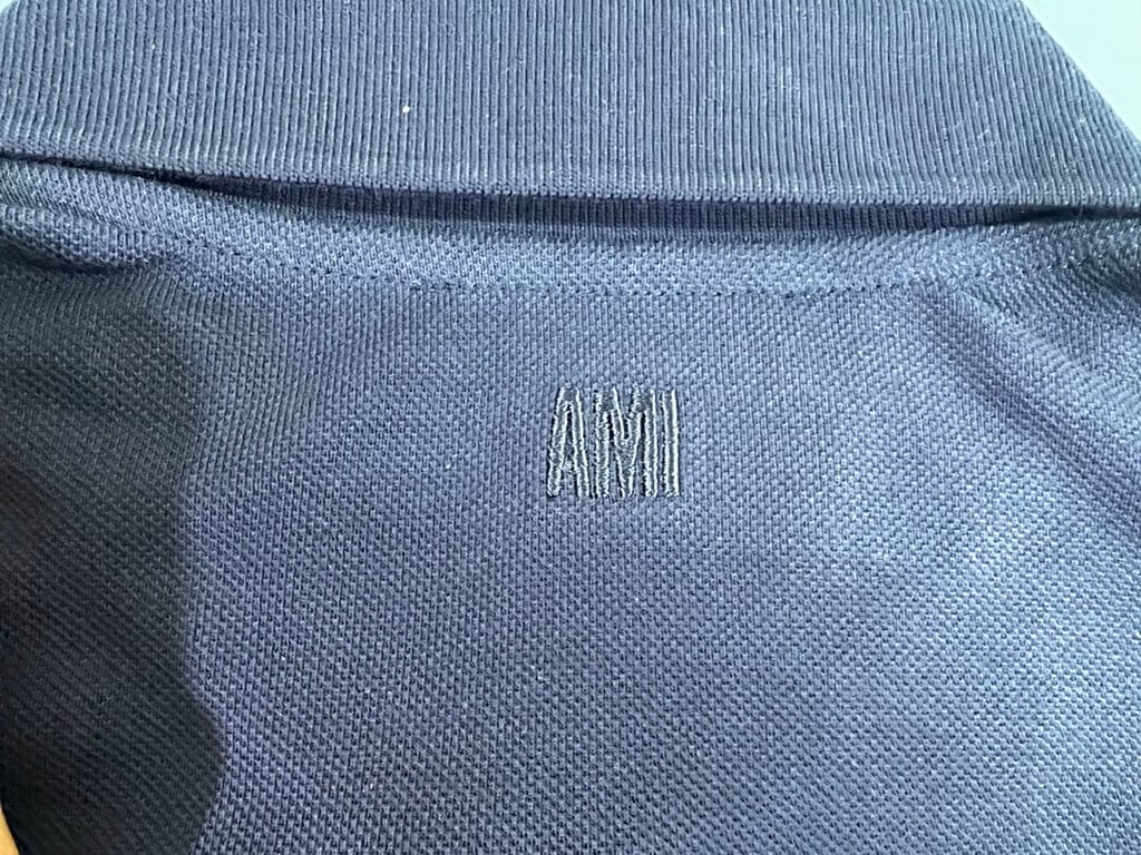 Ami Paris Ami de Coeur Polo Black - 107