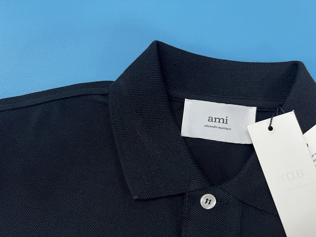 Ami Paris Ami de Coeur Polo Black - 15