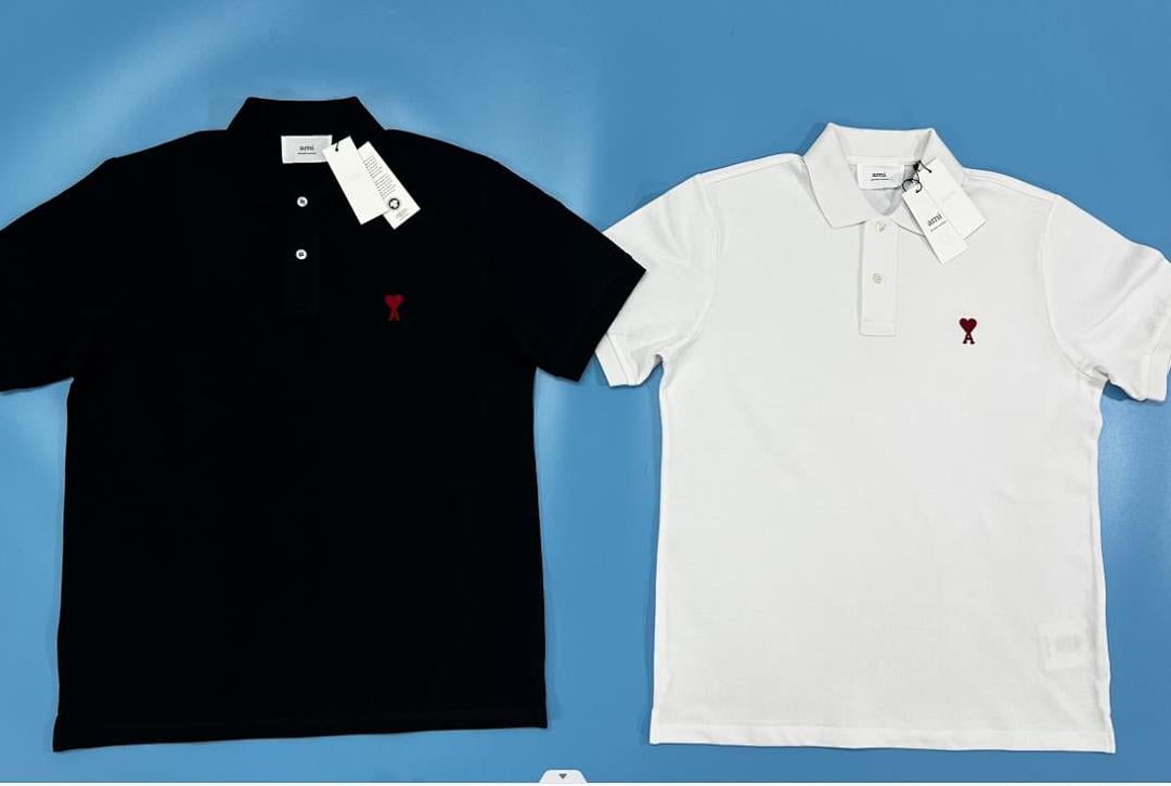 Ami Paris Ami de Coeur Polo Black - 17
