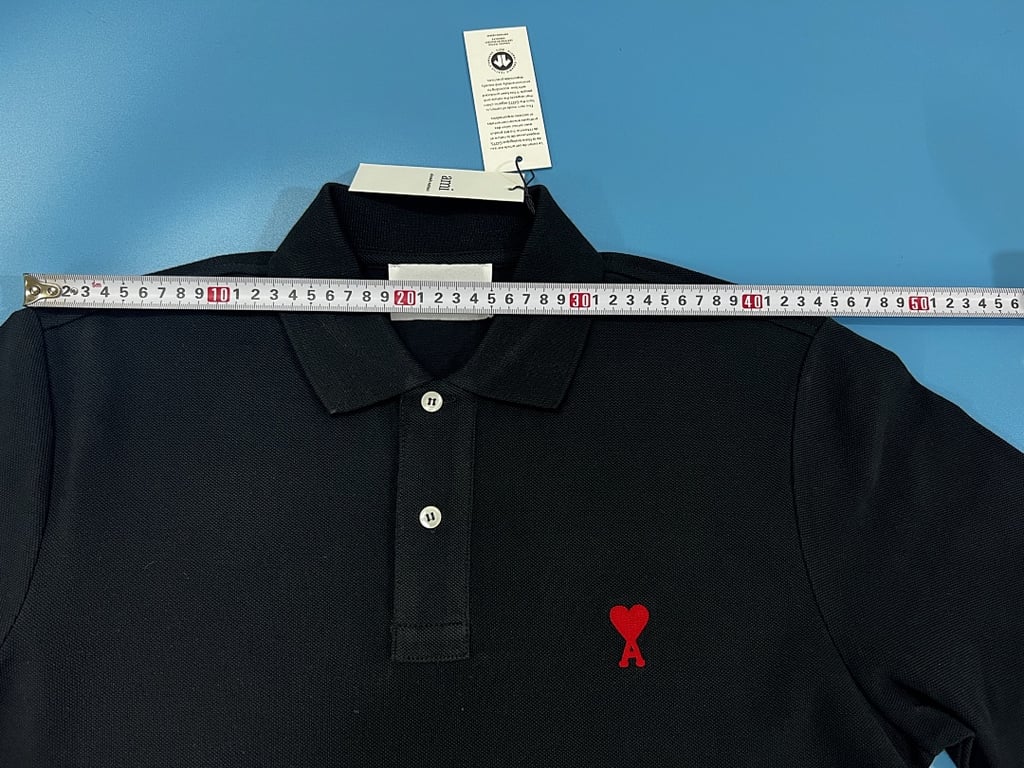 Ami Paris Ami de Coeur Polo Black - 22