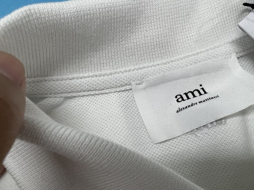 Ami Paris Ami de Coeur Polo Black - 47