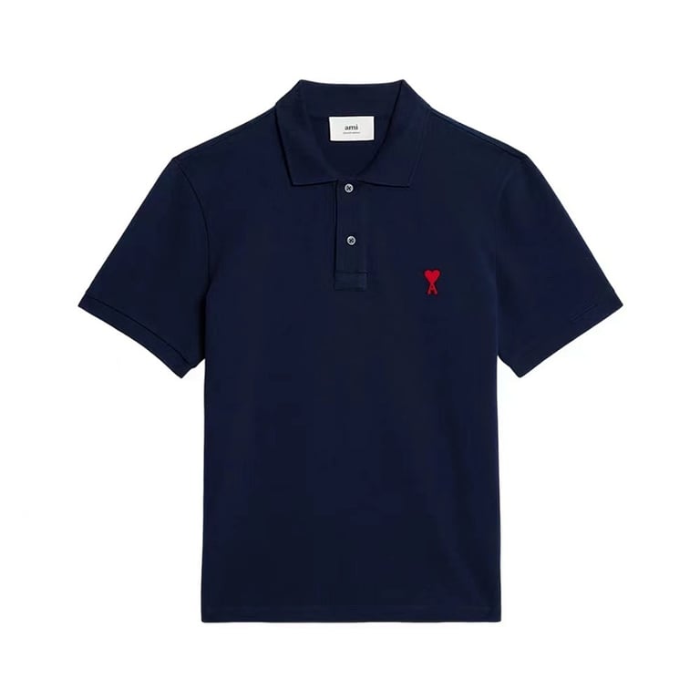 Ami Paris Ami de Coeur Polo Black - 55