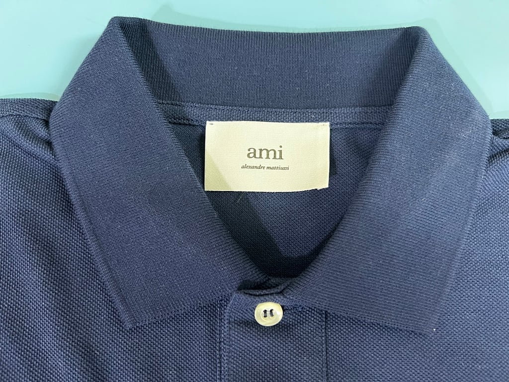 Ami Paris Ami de Coeur Polo Black - 57