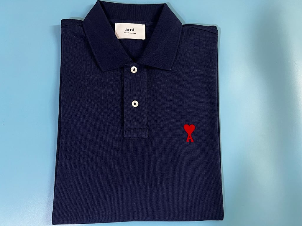 Ami Paris Ami de Coeur Polo Black - 60