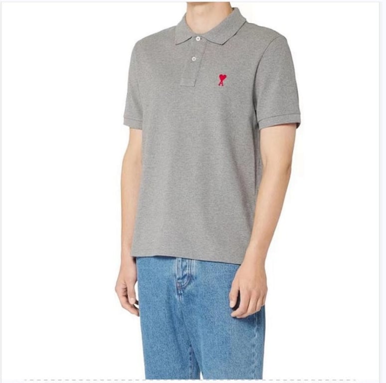 Ami Paris Ami de Coeur Polo Black - 64