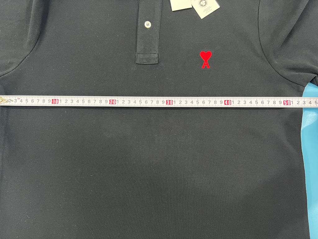 Ami Paris Ami de Coeur Polo Black - 8