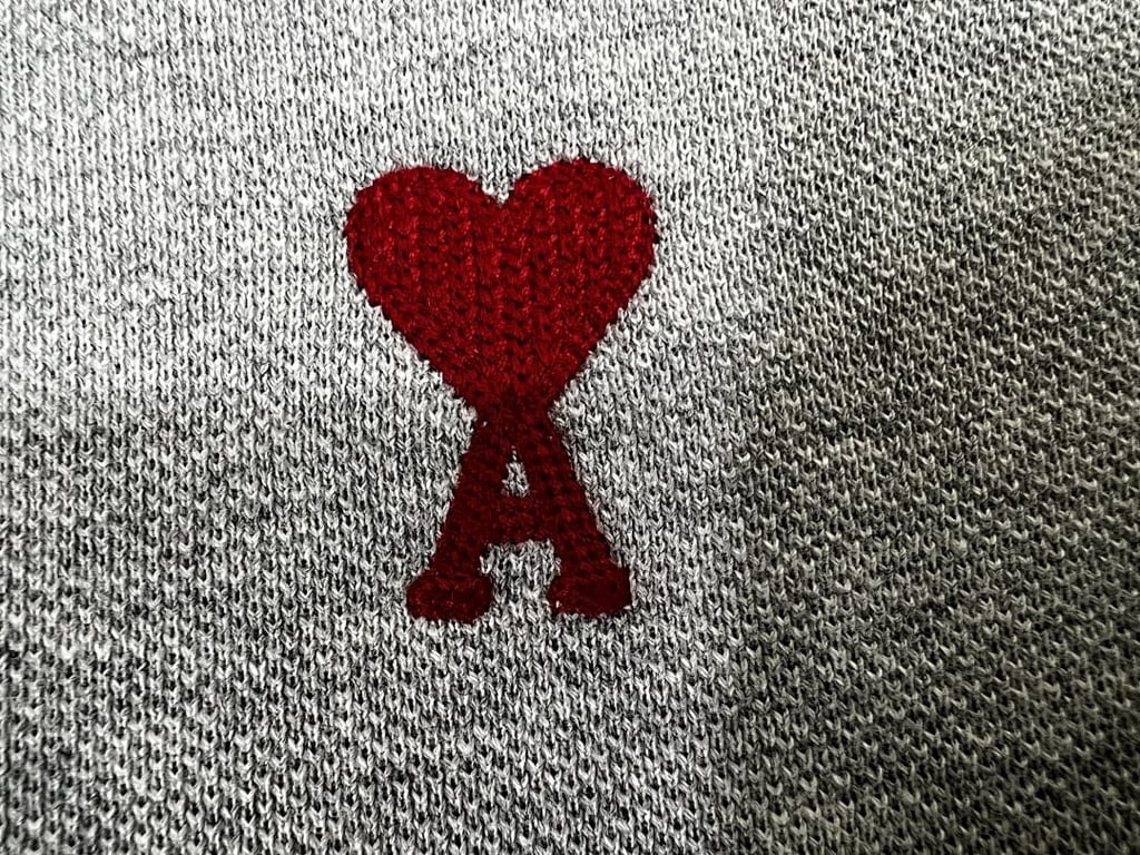 Ami Paris Ami de Coeur Polo Black - 74