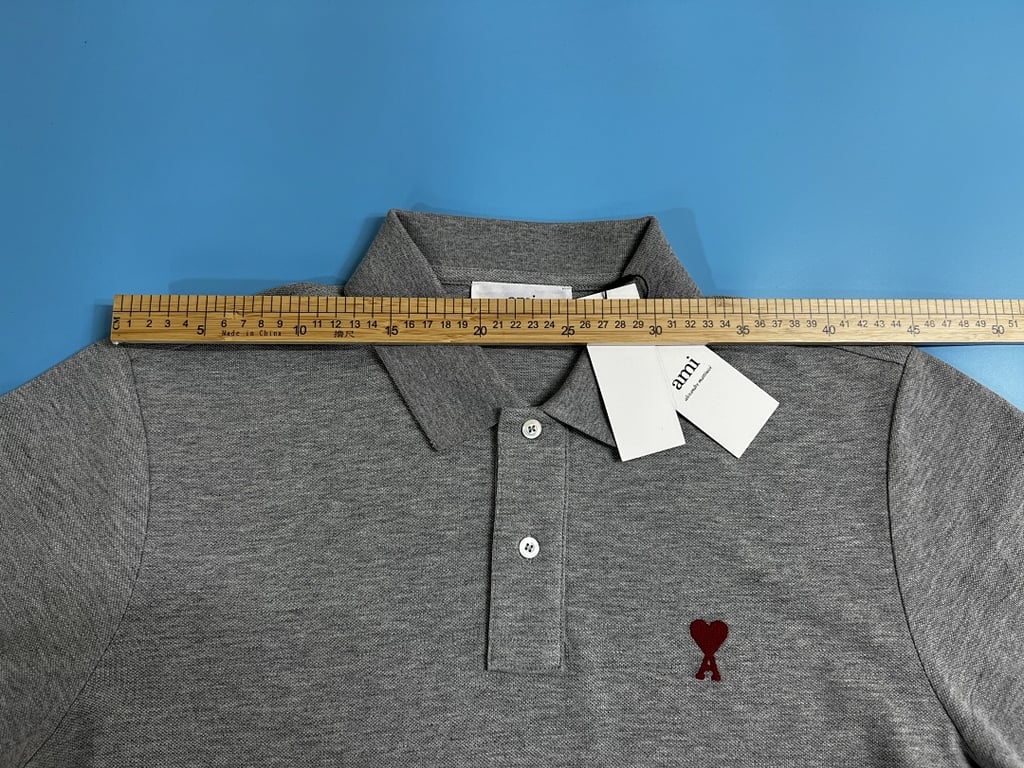 Ami Paris Ami de Coeur Polo Black - 82