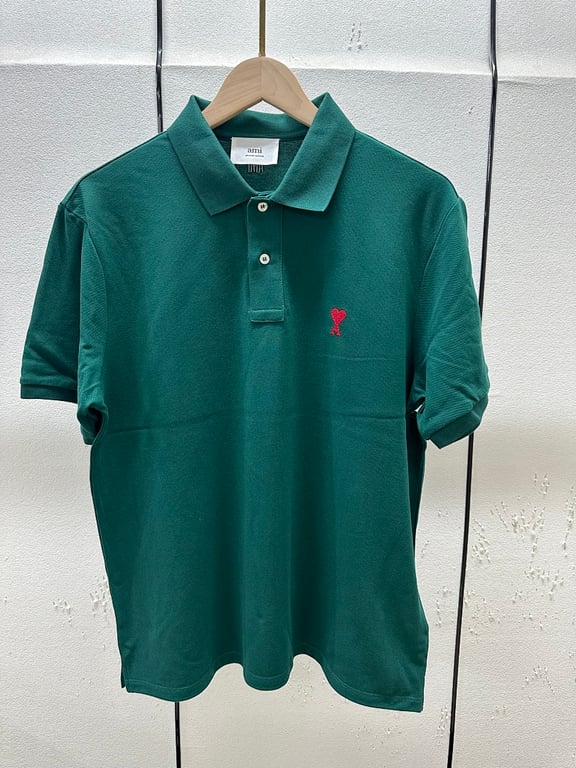 Ami Paris Ami de Coeur Polo Black - 85