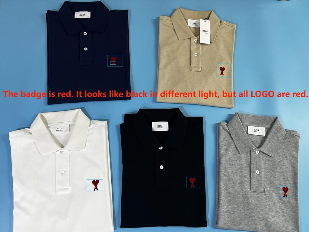 Ami Paris Ami de Coeur Polo Black - 87