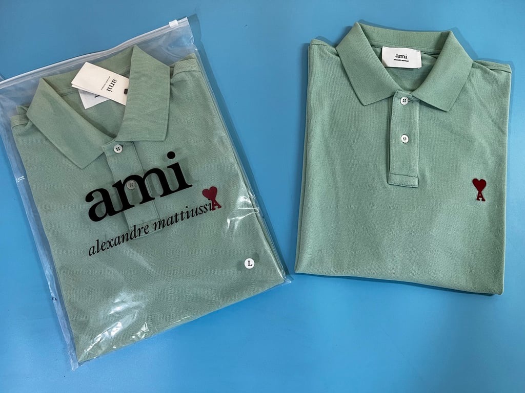 Ami Paris Ami de Coeur Polo Black - 96