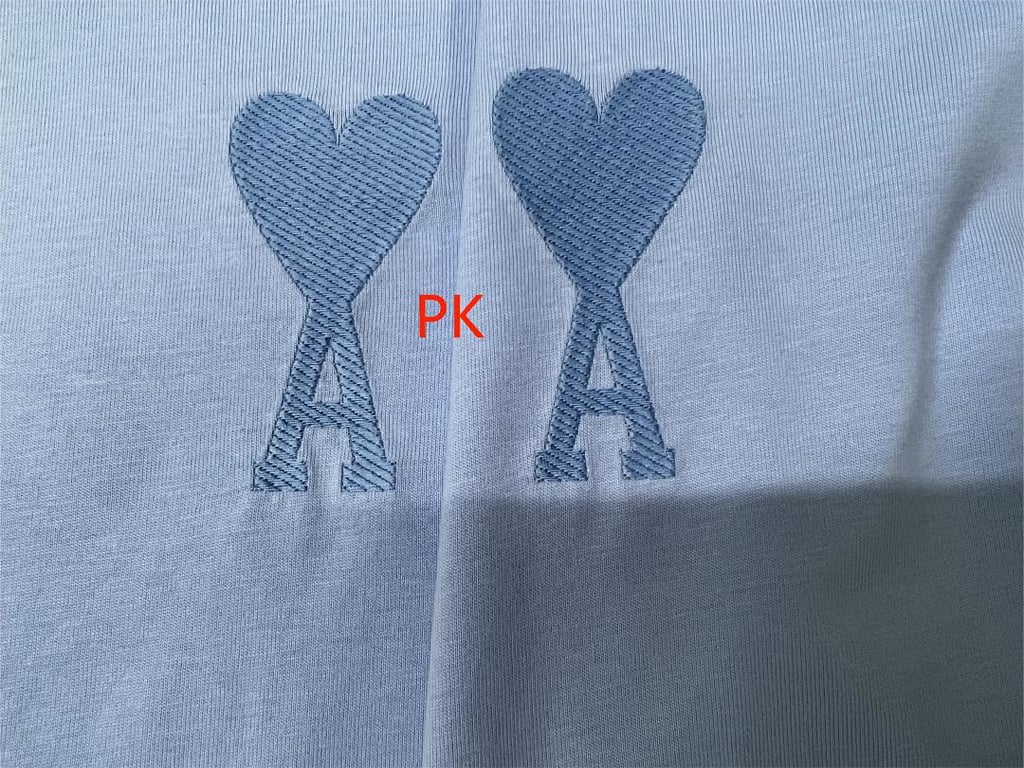 Ami Paris Ami de Coeur T-Shirt Light Blue - 12