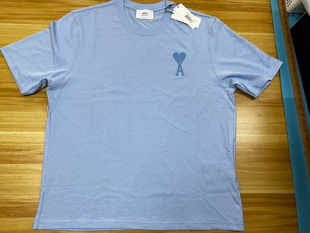 Ami Paris Ami de Coeur T-Shirt Light Blue - 16
