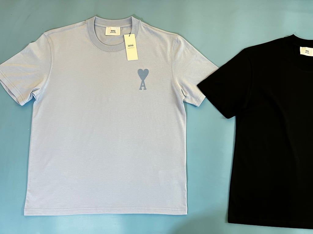 Ami Paris Ami de Coeur T-Shirt Light Blue - 17