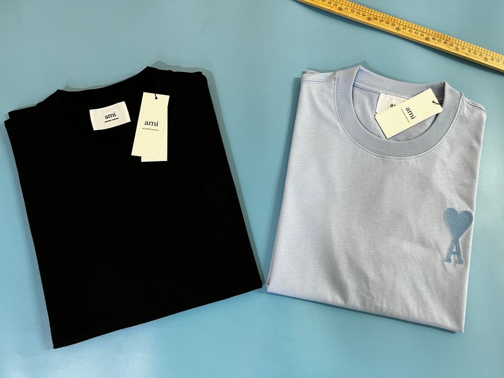 Ami Paris Ami de Coeur T-Shirt Light Blue - 19
