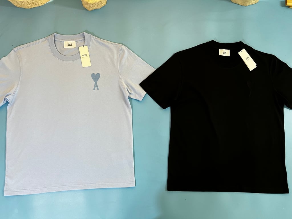 Ami Paris Ami de Coeur T-Shirt Light Blue - 22