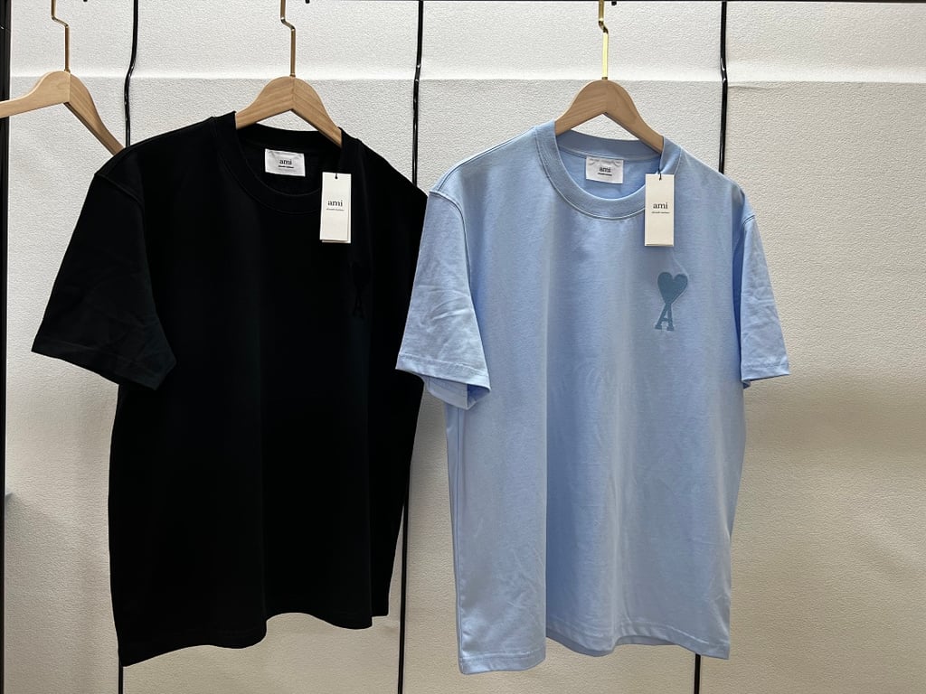 Ami Paris Ami de Coeur T-Shirt Light Blue - 23