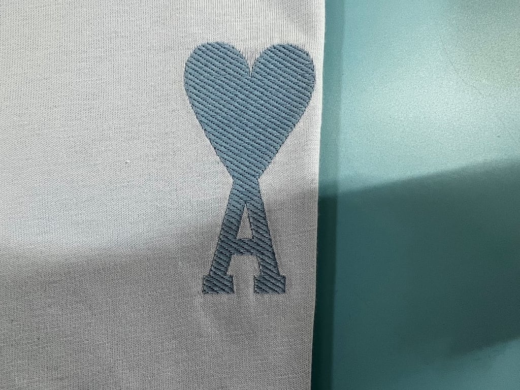 Ami Paris Ami de Coeur T-Shirt Light Blue - 30