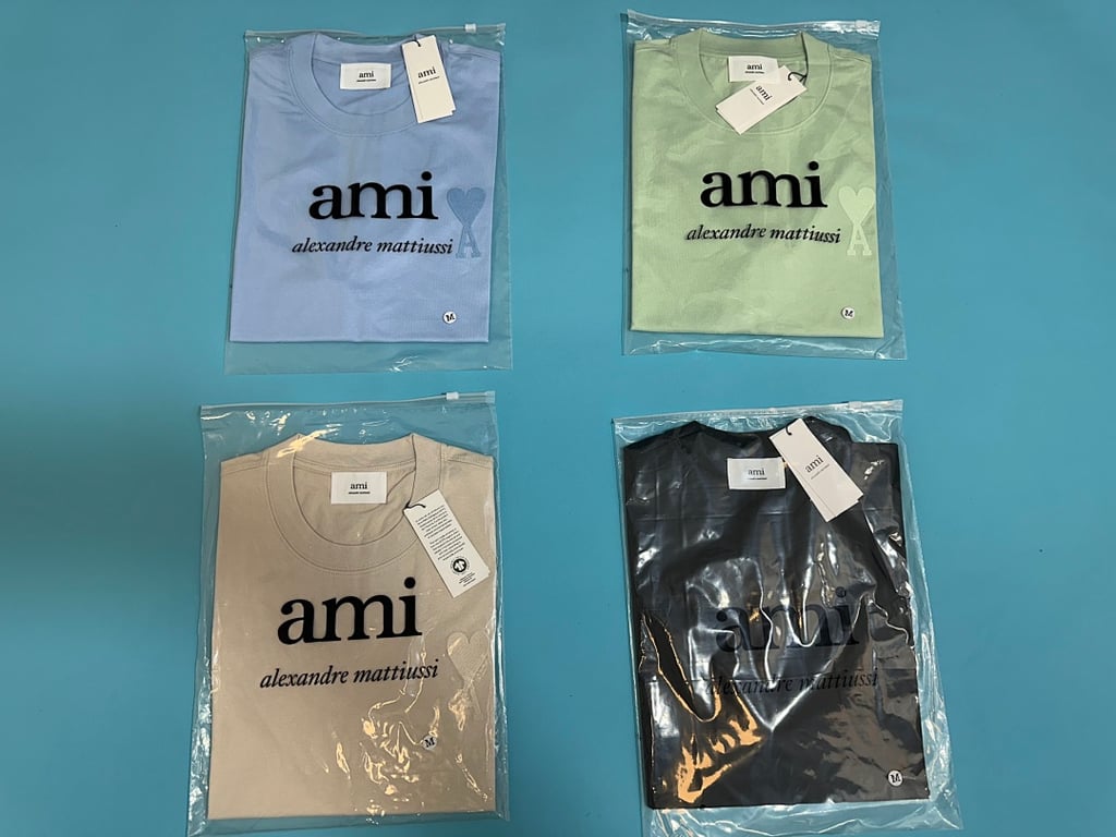 Ami Paris Ami de Coeur T-Shirt Light Blue - 31
