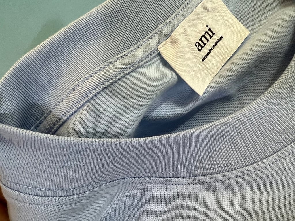 Ami Paris Ami de Coeur T-Shirt Light Blue - 33
