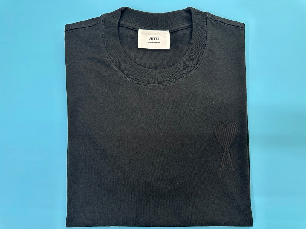 Ami Paris Ami de Coeur T-Shirt Light Blue - 34