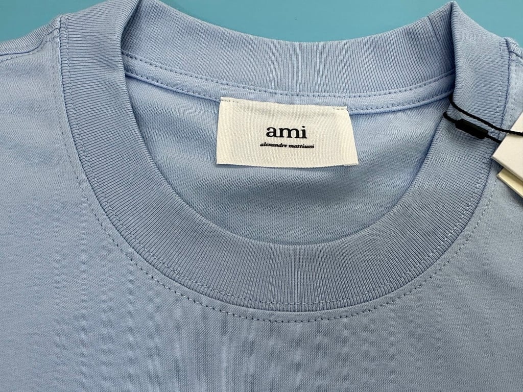 Ami Paris Ami de Coeur T-Shirt Light Blue - 6