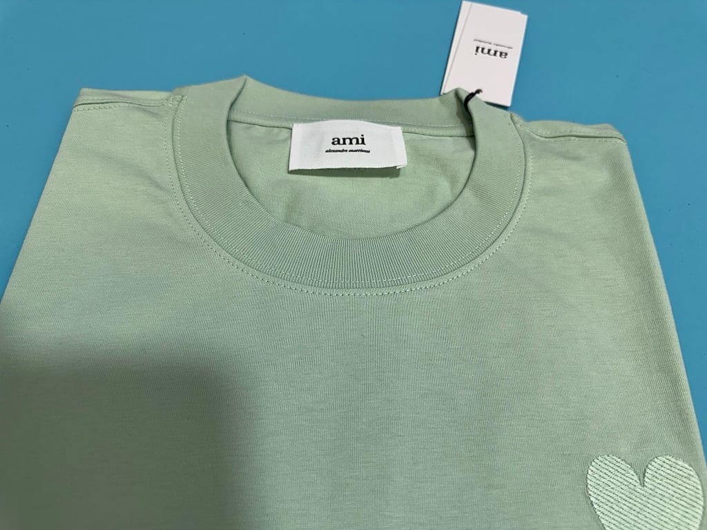 Ami Paris Ami de Coeur T-Shirt Light Blue - 51