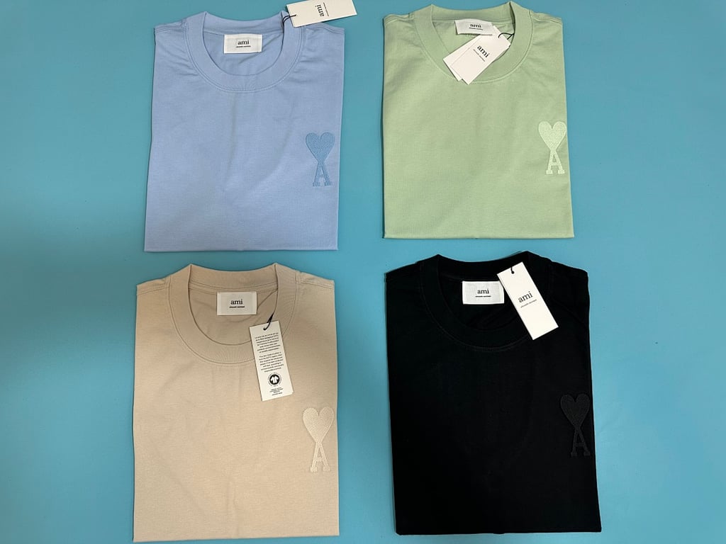 Ami Paris Ami de Coeur T-Shirt Light Blue - 57