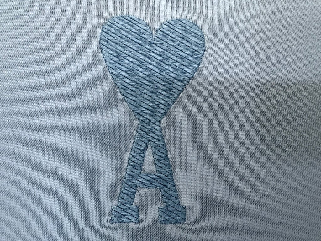 Ami Paris Ami de Coeur T-Shirt Light Blue - 7