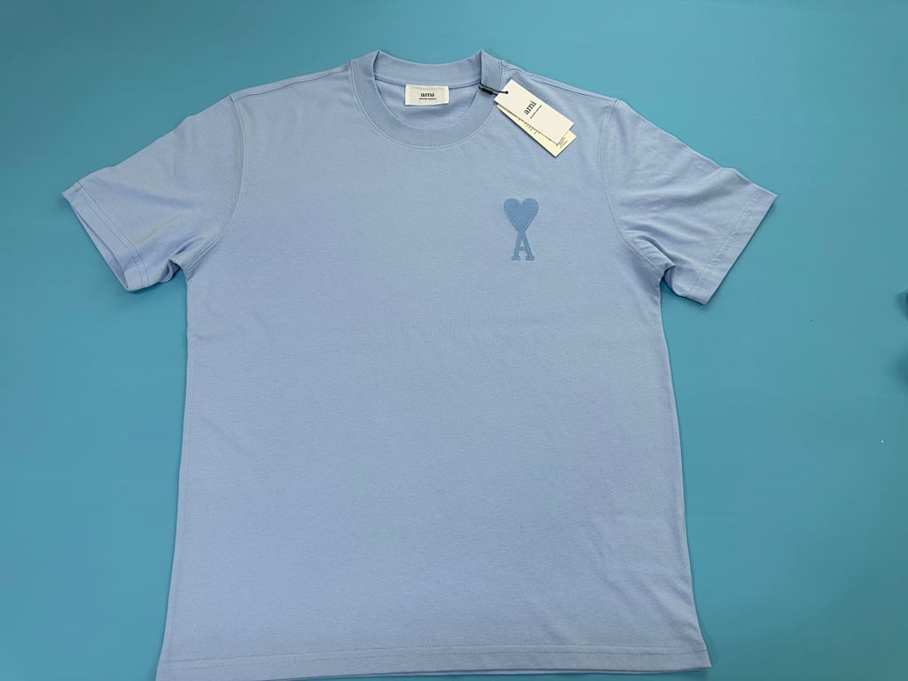 Ami Paris Ami de Coeur T-Shirt Light Blue - 8