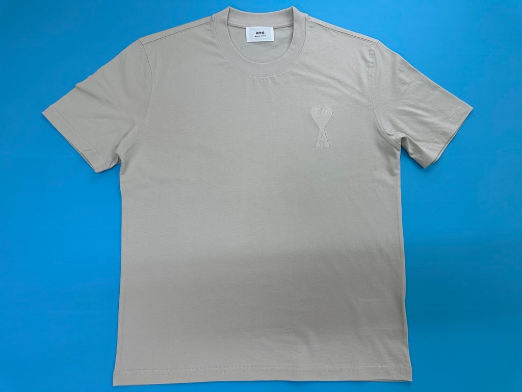 Ami Paris Ami de Coeur T-Shirt Light Blue - 82