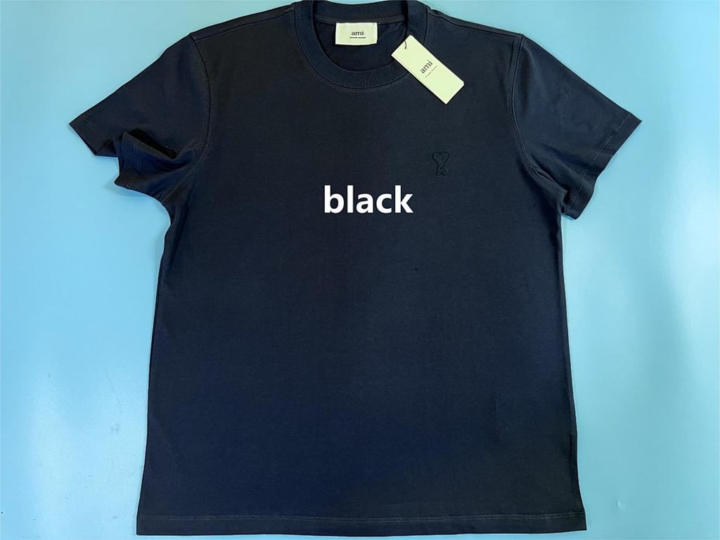 Ami Paris Tonal Logo T-Shirt Black - 25