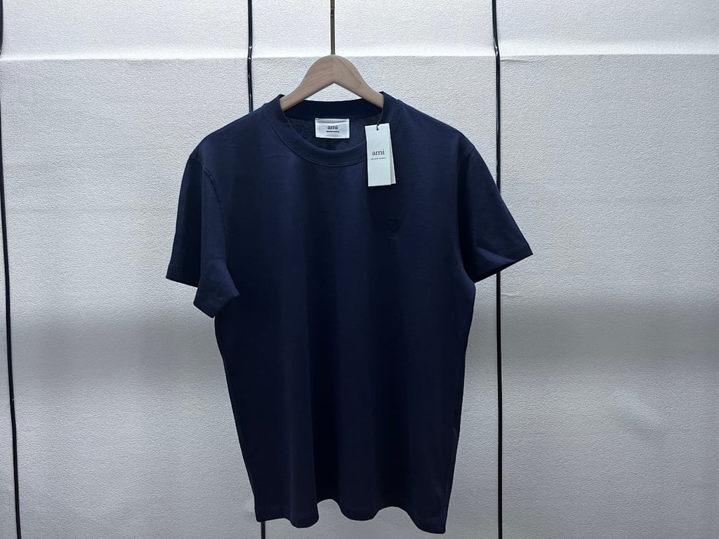 Ami Paris Tonal Logo T-Shirt Black - 39