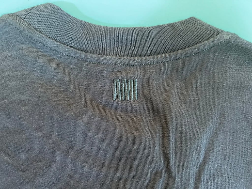 Ami Paris Tonal Logo T-Shirt Black - 8