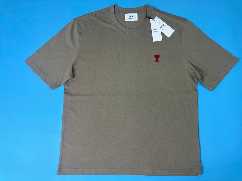 Ami Paris Ami de Coeur T-Shirt Beige - 13