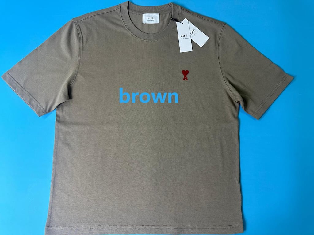 Ami Paris Ami de Coeur T-Shirt Beige - 14