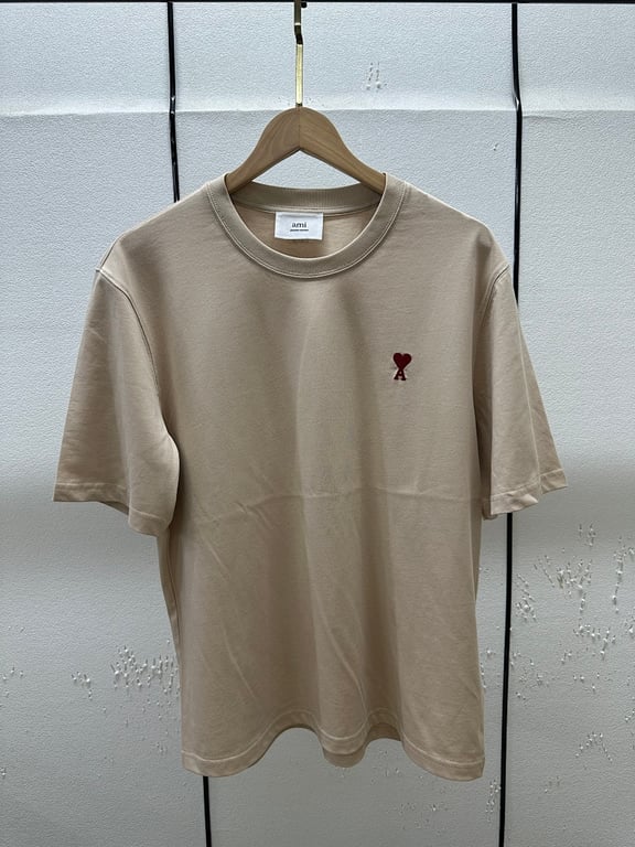 Ami Paris Ami de Coeur T-Shirt Beige - 19