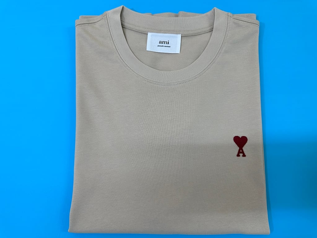 Ami Paris Ami de Coeur T-Shirt Beige - 21