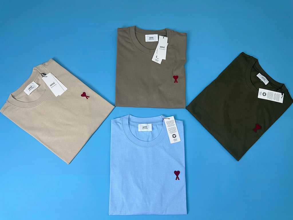 Ami Paris Ami de Coeur T-Shirt Beige - 6