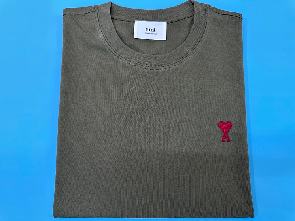 Ami Paris Ami de Coeur T-Shirt Beige - 55