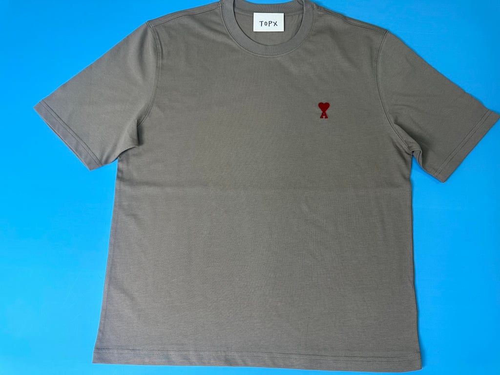 Ami Paris Ami de Coeur T-Shirt Beige - 7