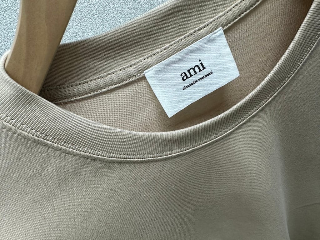 Ami Paris Ami de Coeur T-Shirt Beige - 61