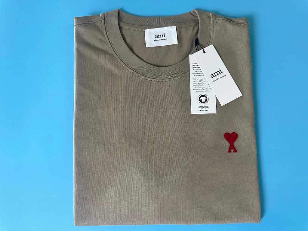 Ami Paris Ami de Coeur T-Shirt Beige - 8